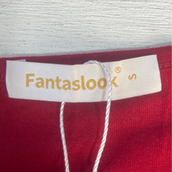 Fantaslook Blouse Shirt Womens Small Red New - Picture 6 of 10